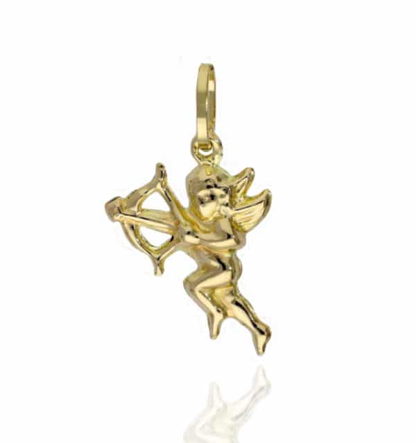 9ct Gold Cupid Bracelet Charm Pendant.