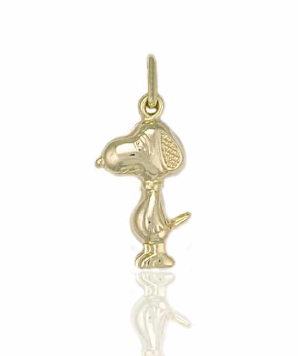 9ct Gold Snoopy Dog Bracelet Charm Pendant.