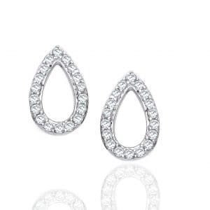Diamond 0.15ct Teardrop Stud Earrings