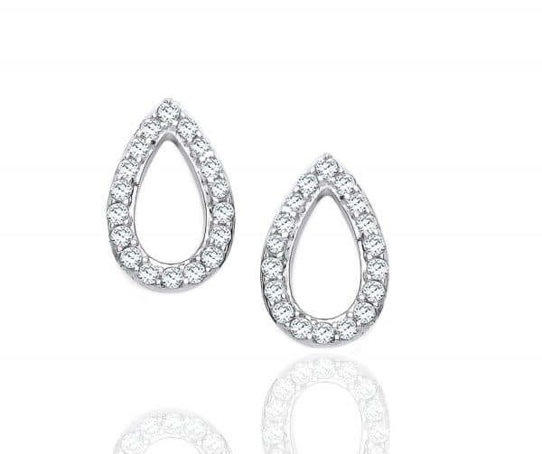 Diamond 0.15ct Teardrop Stud Earrings