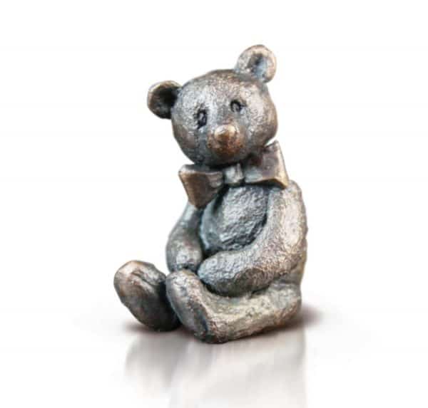 Bronze Miniature Teddy Bear Figure - Arthur Bear.