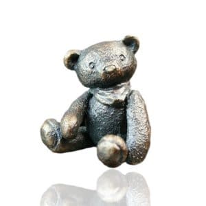 Bronze Miniature Teddy Bear Figure - Baby Henry Bear