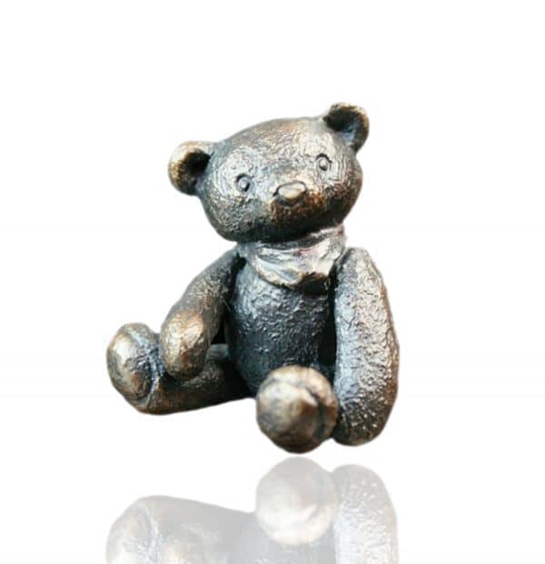 Bronze Miniature Teddy Bear Figure - Baby Henry Bear