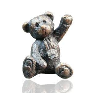 Bronze Miniature Teddy Bear Figure - Bertie Bear