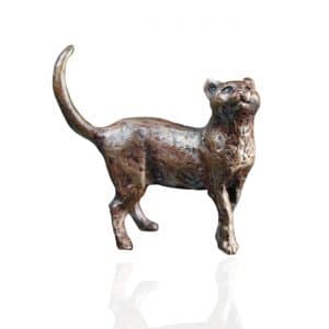 Bronze Cat Standing - Butler & Peach Miniatures.