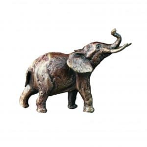 Bronze Elephant - Trunk Up - Butler & Peach Miniature.