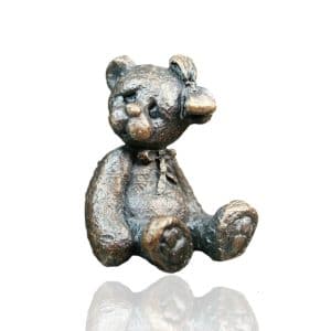 Bronze Miniature Teddy Bear Figure - Florence Bear