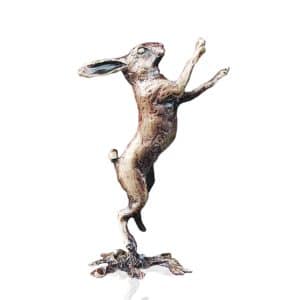 Bronze Hare Boxing - Butler & Peach Miniature.