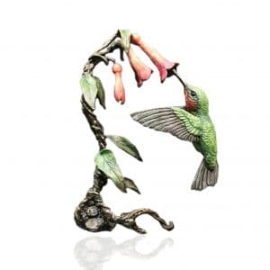 Bronze Hummingbird with Trumpet Vine - Ltd Ed 150. Cold Painted.