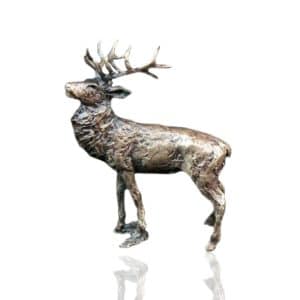 Bronze Stag Figure - Butler & Peach Miniatures.