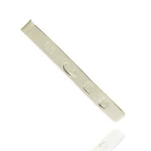 Solid 925 sterling silver 6mm tie clip displaying prominent front feature hallmarks including the Birmingham Assay Office anchor