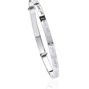 925 Sterling Silver I Love You Bangle