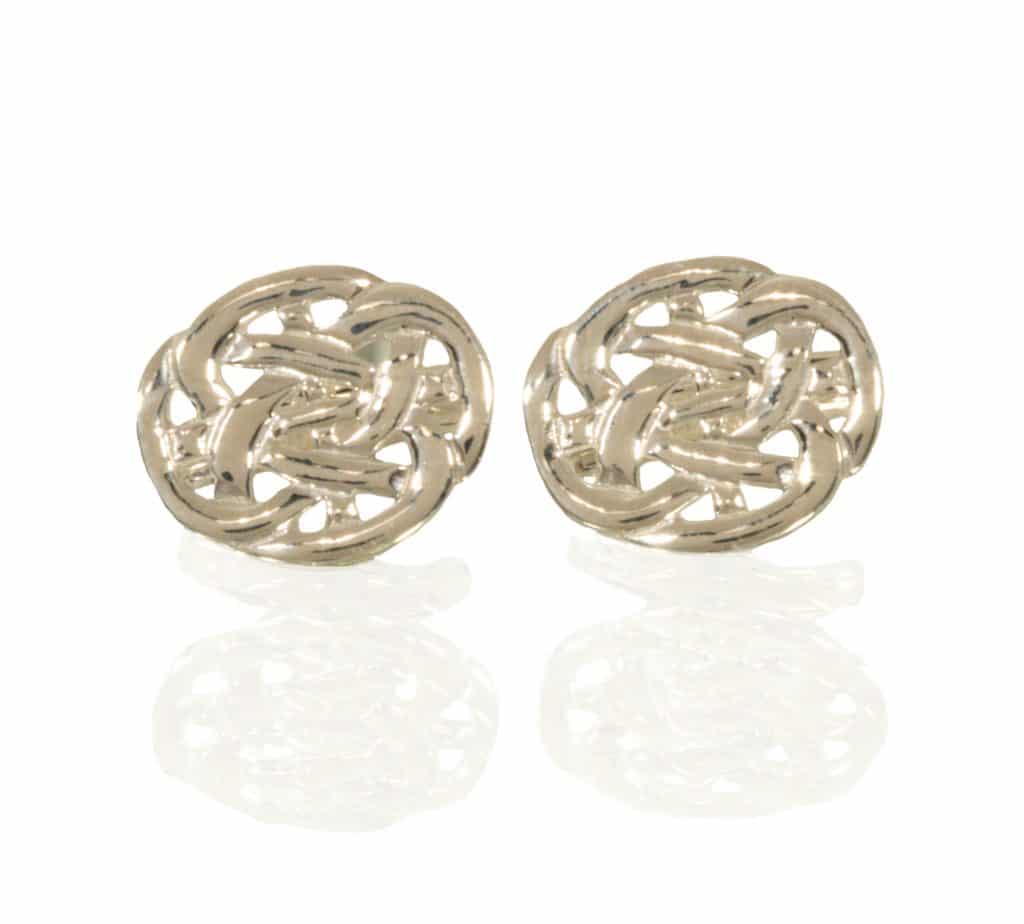 925 Sterling Silver Oval Celtic Knot Cufflinks