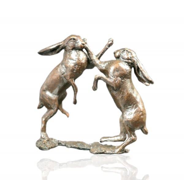 Bronze Hares Boxing Sculpture - Ltd Ed 350 - 305g