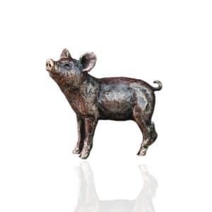 Bronze Pig - Piglet - Butler & Peach Miniature.