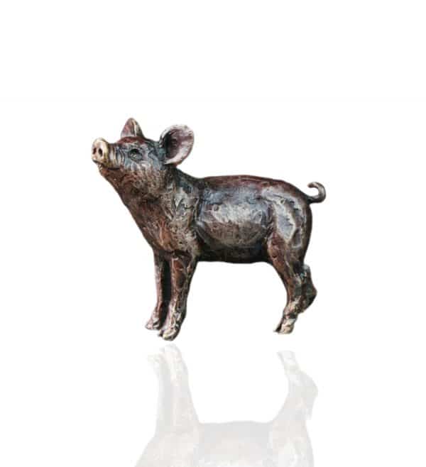 Bronze Pig - Piglet - Butler & Peach Miniature.