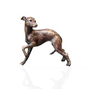 Bronze Whippet Dog - Butler & Peach Miniatures.
