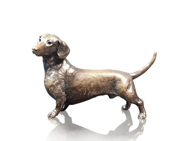 Bronze Dachshund Dog Standing Sculpture - Limited Edition 250