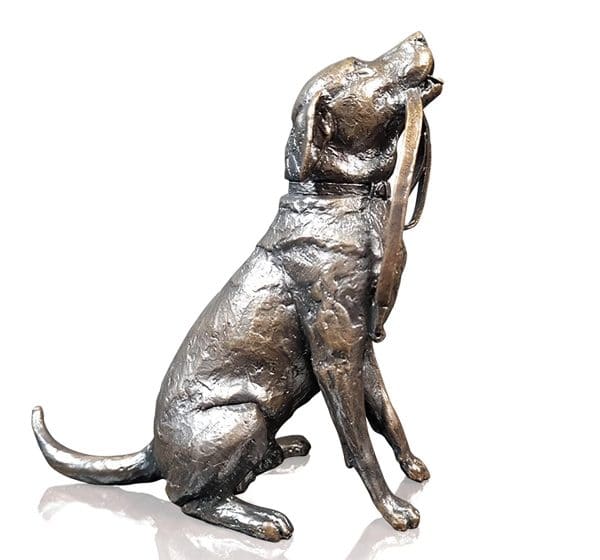 Bronze Labrador with Lead Sculpture - Time to Go - Limited Edition 250