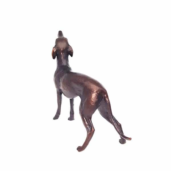 Bronze Whippet Dog Standing Sculpture - Limited Edition 150 Back