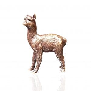 Bronze Alpaca Miniature Figure.