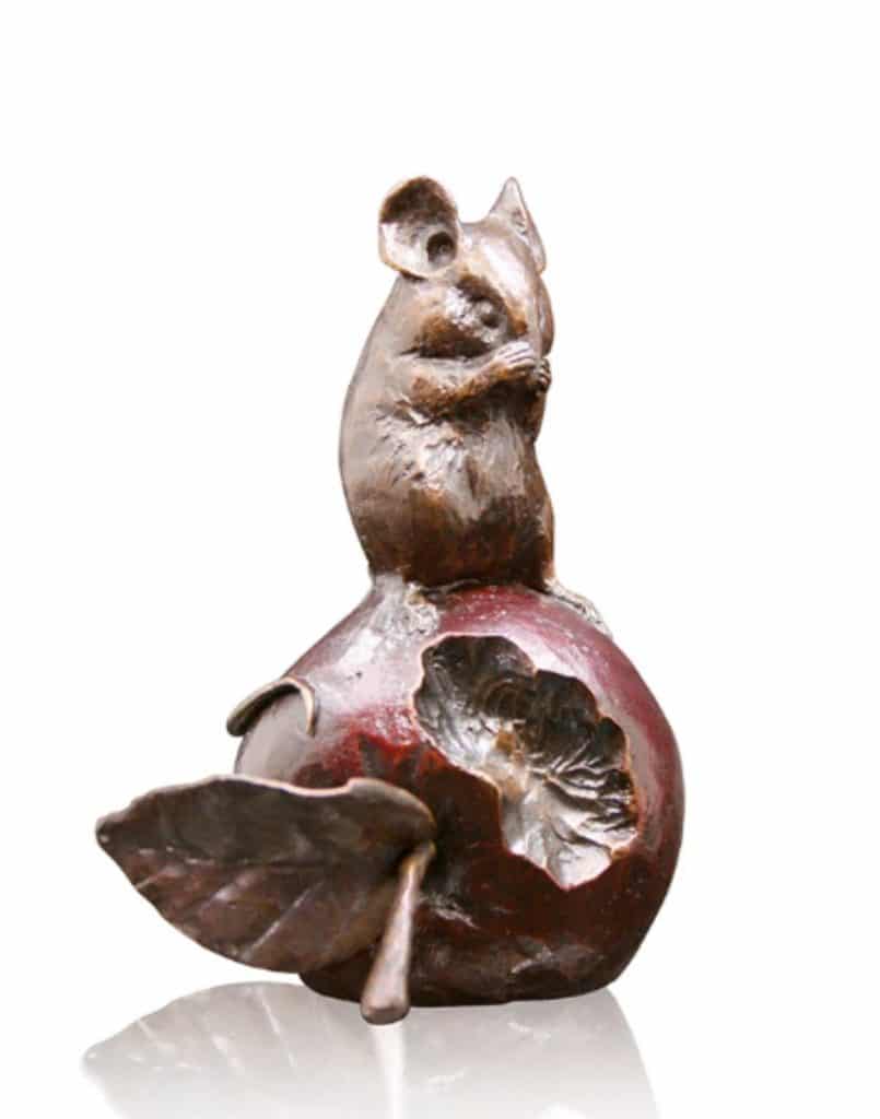 Bronze Mouse on Apple – Looking Down Limited Edition 350