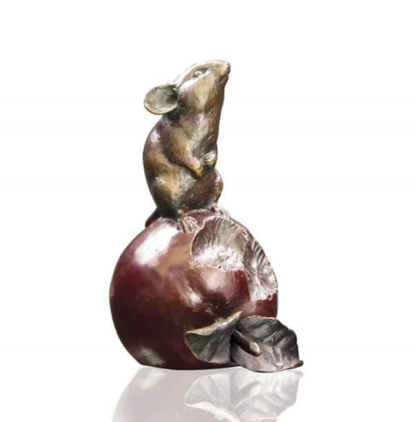 Bronze Mouse on Apple - Looking Up Limited Edition 350