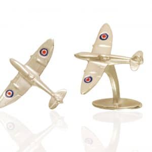 925 Sterling Silver RAF Spitfire Cufflinks.