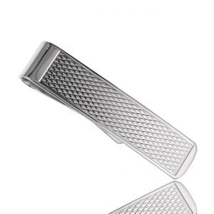 925 Sterling Silver Full Engine Turned Money Clip.