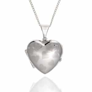 925 Sterling Silver Multi Heart Locket & Chain.