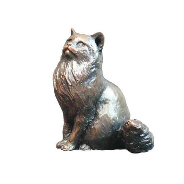Bronze Long Haired Cat Sitting. Ltd Edition 150.