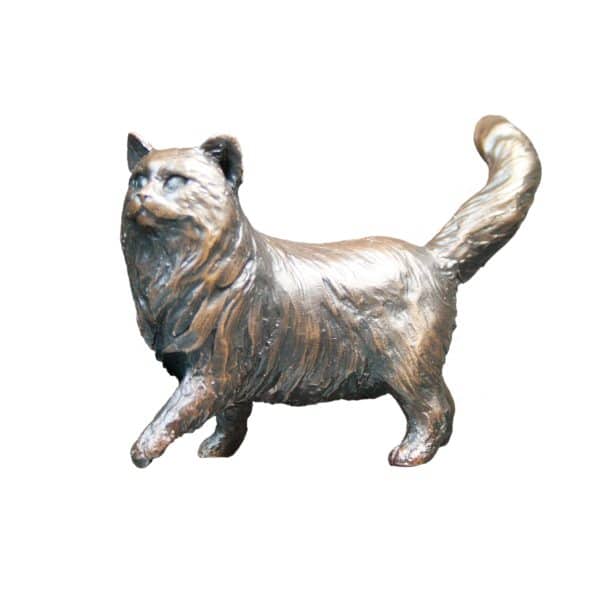 Bronze Long Haired Cat Standing. Ltd Edition 150.