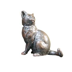 Bronze Cat with Collar - Sitting. Ltd Edition 150.