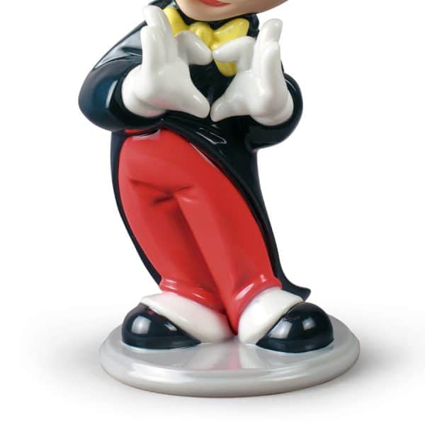 Lladro Mickey Mouse Figure Love Heart Stand