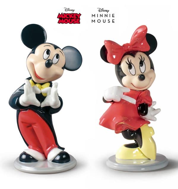 Lladro Mickey Mouse & Minnie Mouse
