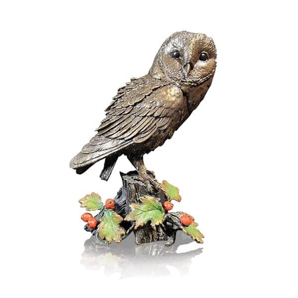 Bronze Barn Owl with Hawthorn Limited Edition 150.