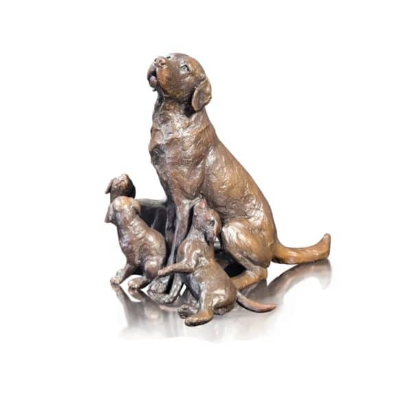 Bronze Labrador Dog With Puppies - Ltd Ed 150.