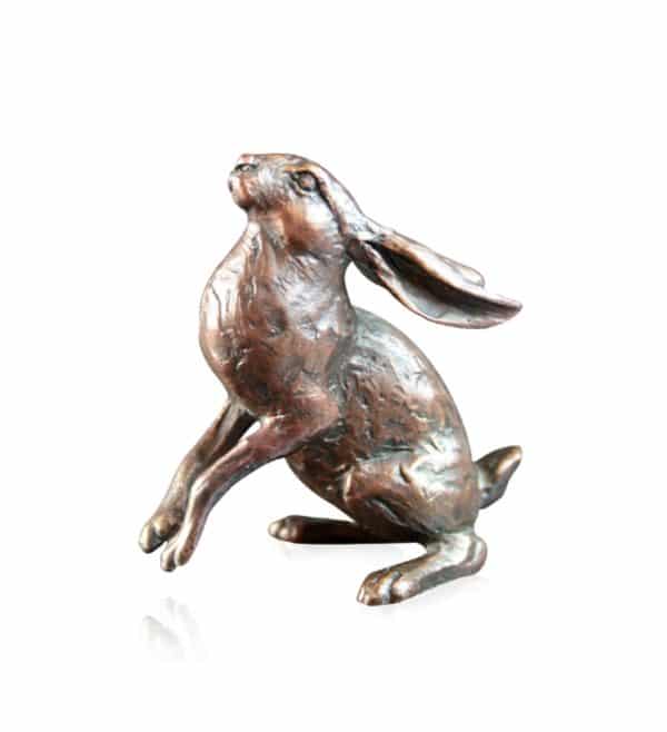 Bronze Hare Moon Gazing Sculpture. Limited Edition 350.