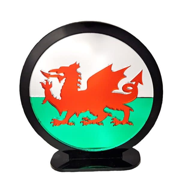 Welsh Flag Home Decorative Stand.