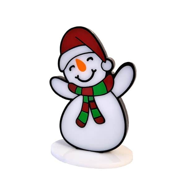 Fun Snowman Figure or Christmas Decoration. Ideal Cake Topper. Hand Crafted in Bright Acrylic.