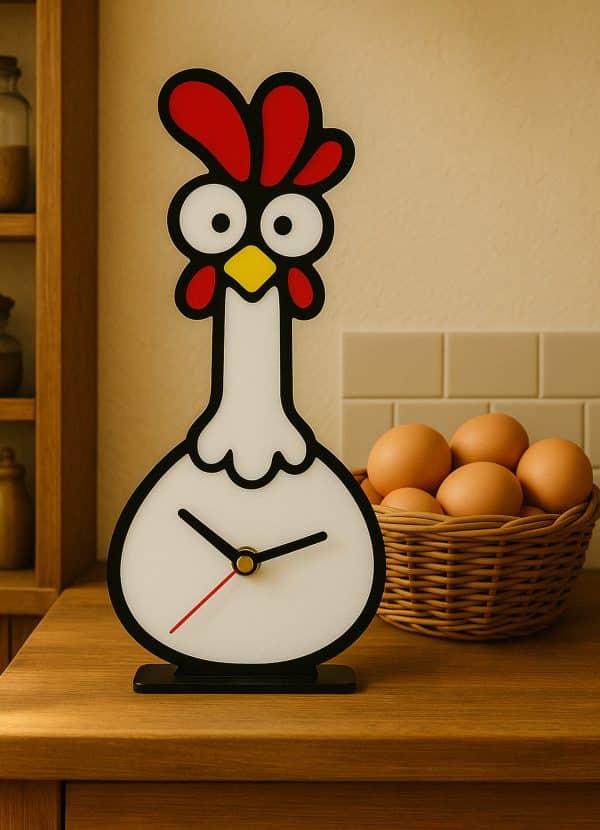 Chicken Farmhouse Table Top Clock,Funky Chicken Clocks . - Image 8