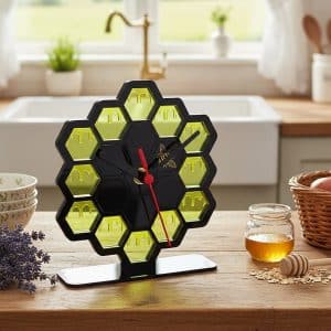 Honey Bee Hive - Honeycomb Clock