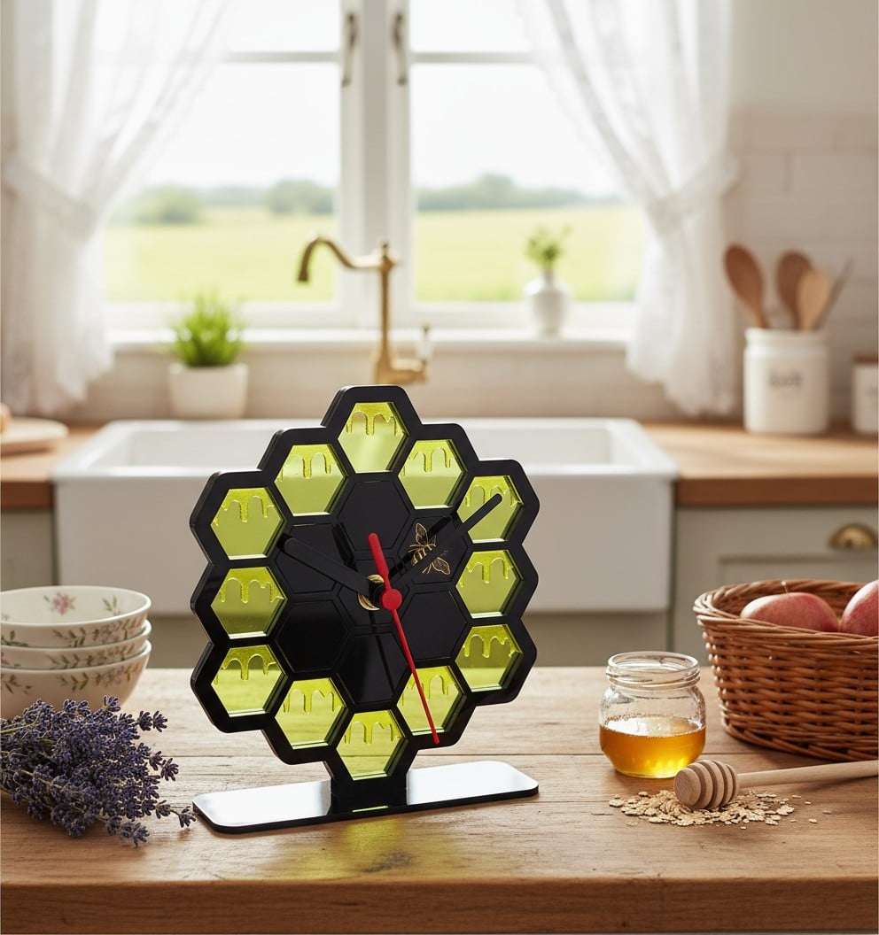 Honey Bee Hive - Honeycomb Clock - Image 5