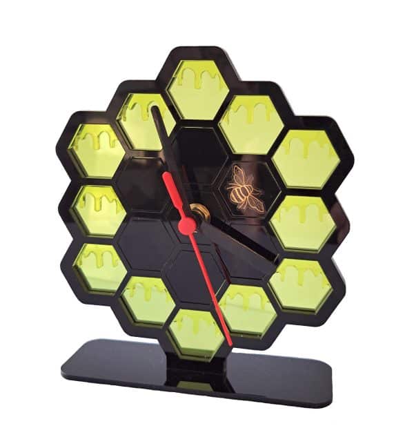 Honey Bee Hive - Honeycomb Clock