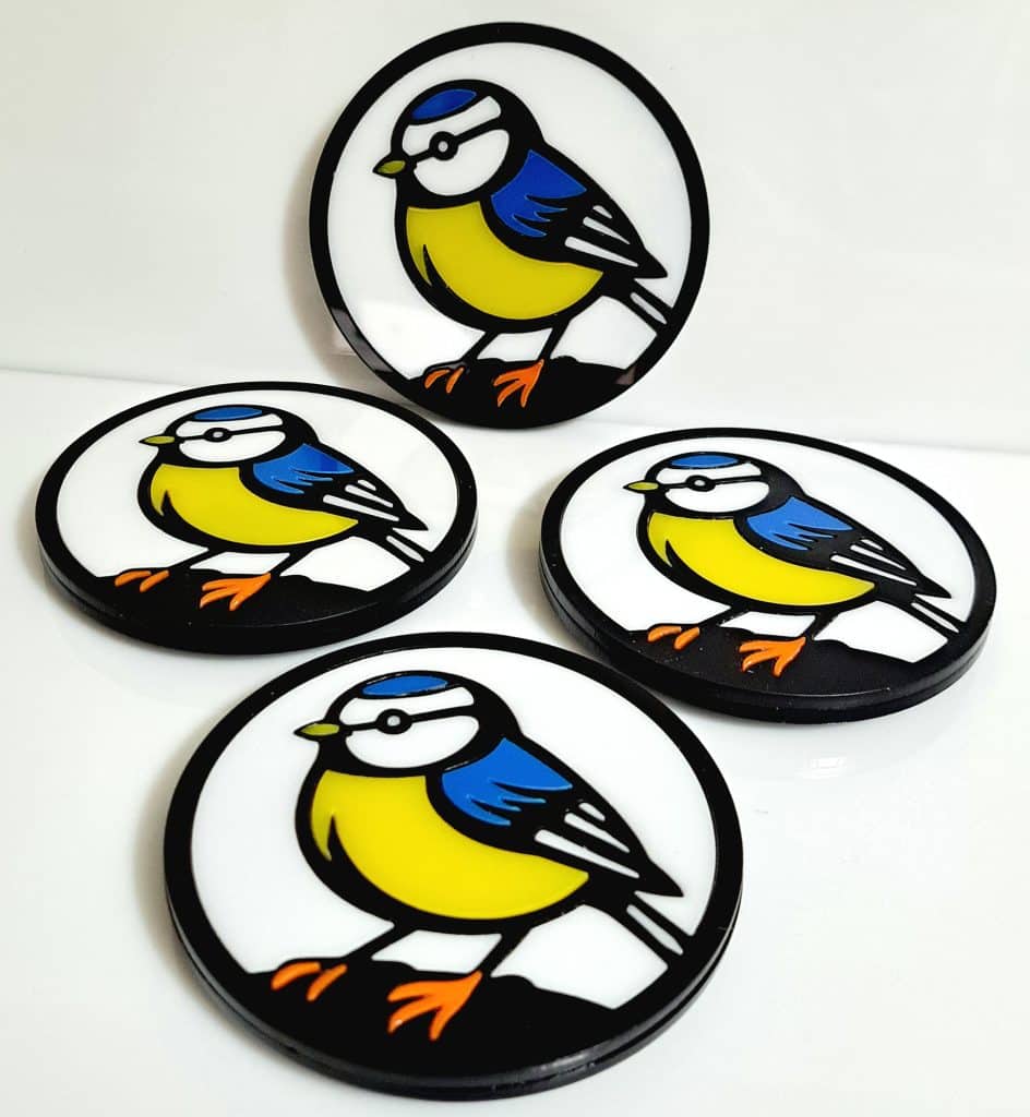 Blue Tit British Garden Birds Drink Coasters.
