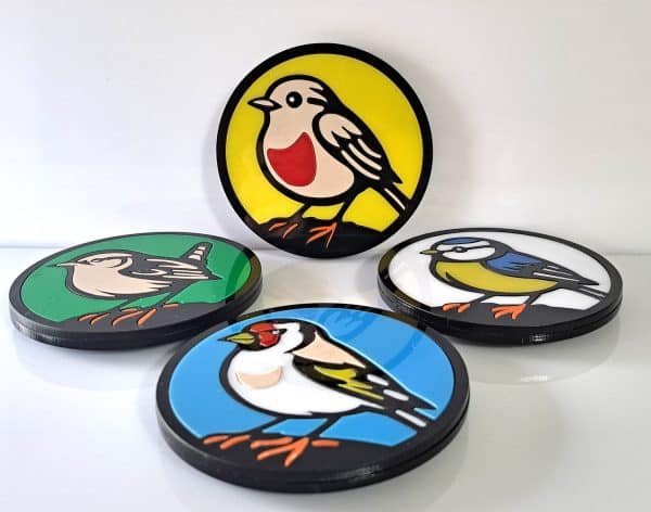 British Garden Birds Drink Coaster Set. - Image 2