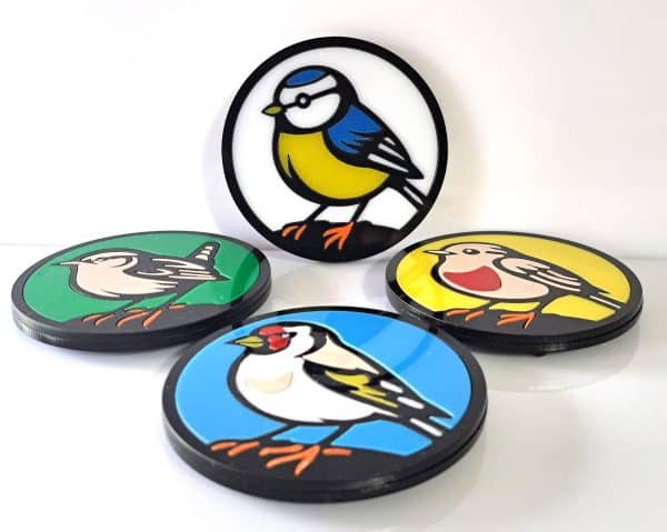 British Garden Birds Drink Coaster Set. - Image 3