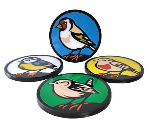 British Garden Birds Drink Coaster Set.