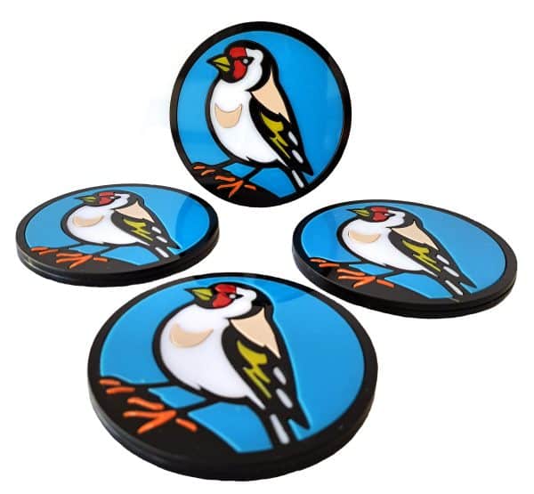 Goldfinch British Garden Birds Drink Coasters.