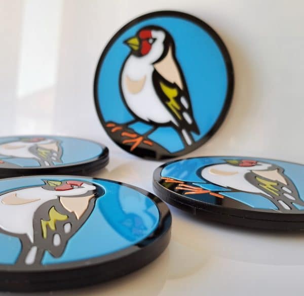 Goldfinch British Garden Birds Drink Coasters. - Image 4